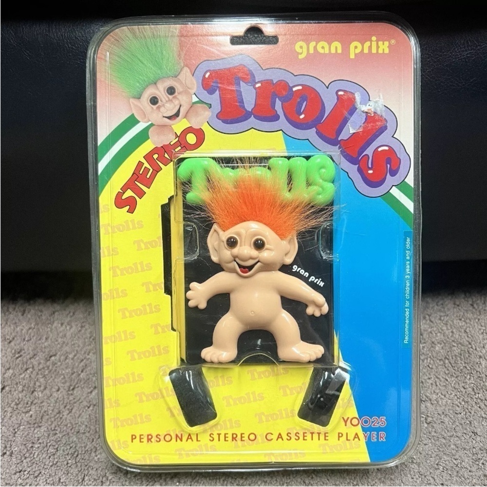 Vintage Trolls Cassette Player Gran Prix Collectible NEW